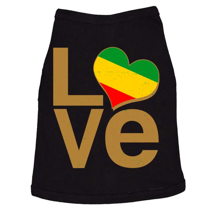 Love Heart Traditional African Colors Doggie Tank