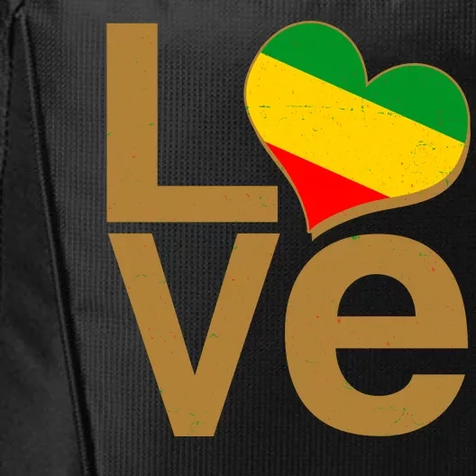 Love Heart Traditional African Colors City Backpack