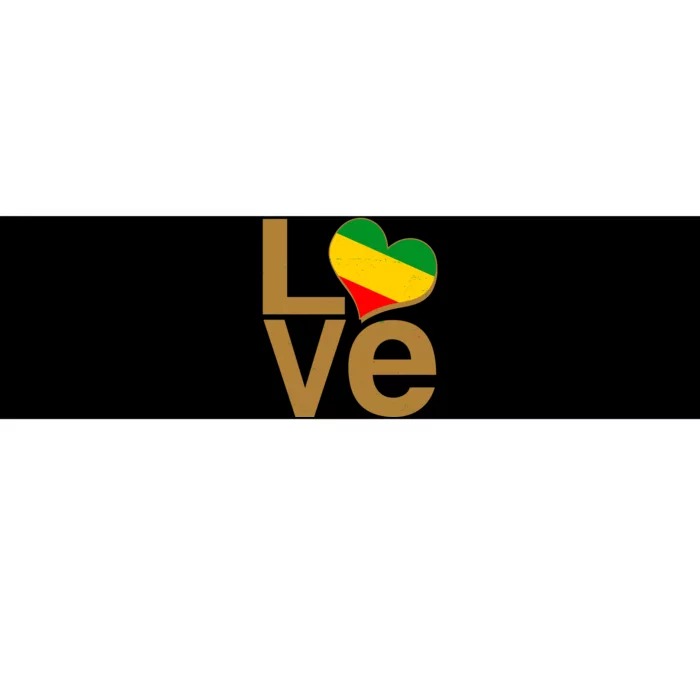 Love Heart Traditional African Colors Bumper Sticker