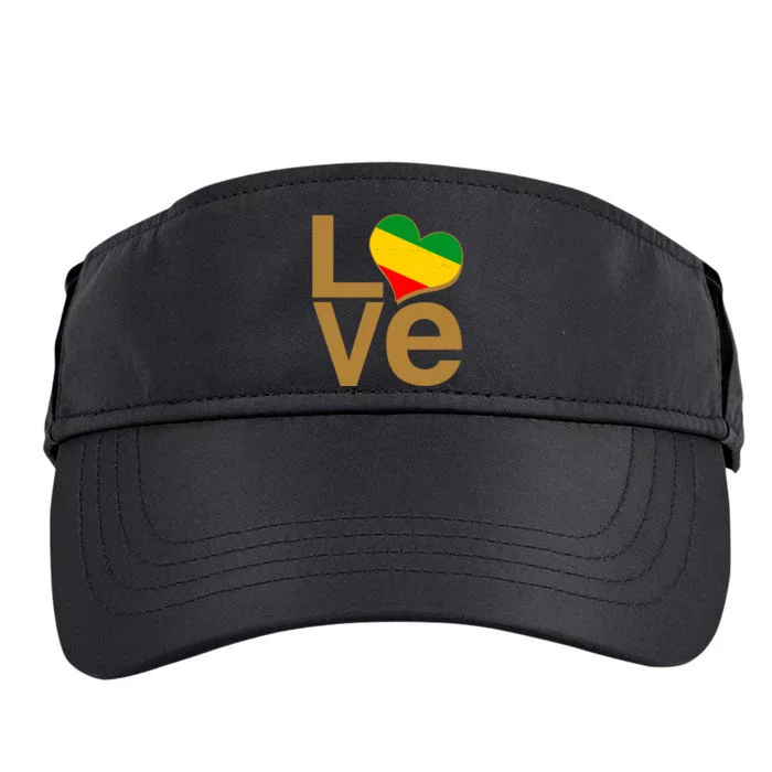 Love Heart Traditional African Colors Adult Drive Performance Visor