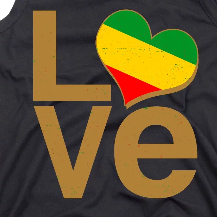 Love Heart Traditional African Colors Tank Top