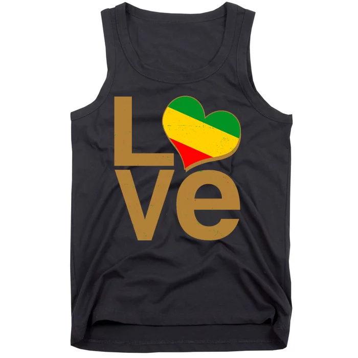 Love Heart Traditional African Colors Tank Top