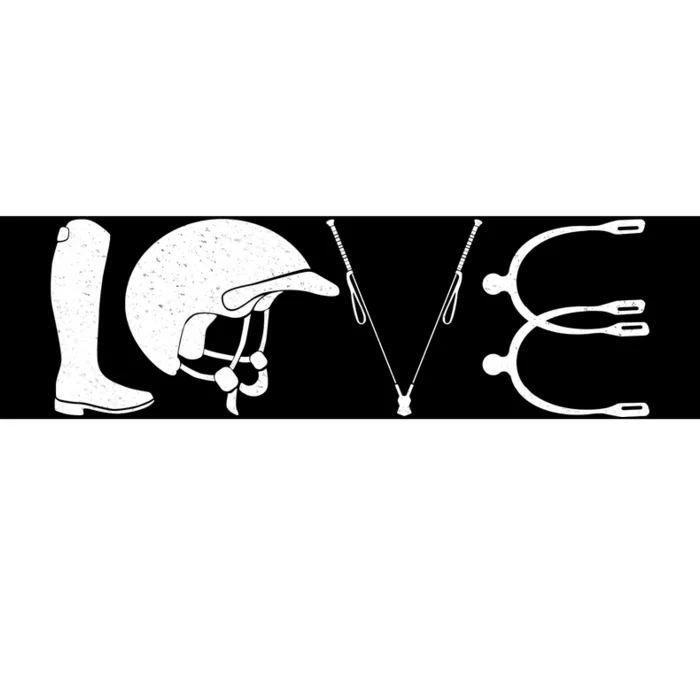 Love Horseback Riding Horse Fan Bumper Sticker