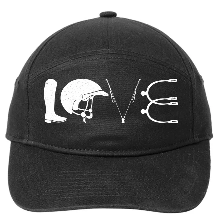 Love Horseback Riding Horse Fan 7-Panel Snapback Hat