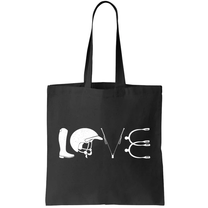 Love Horseback Riding Horse Fan Tote Bag