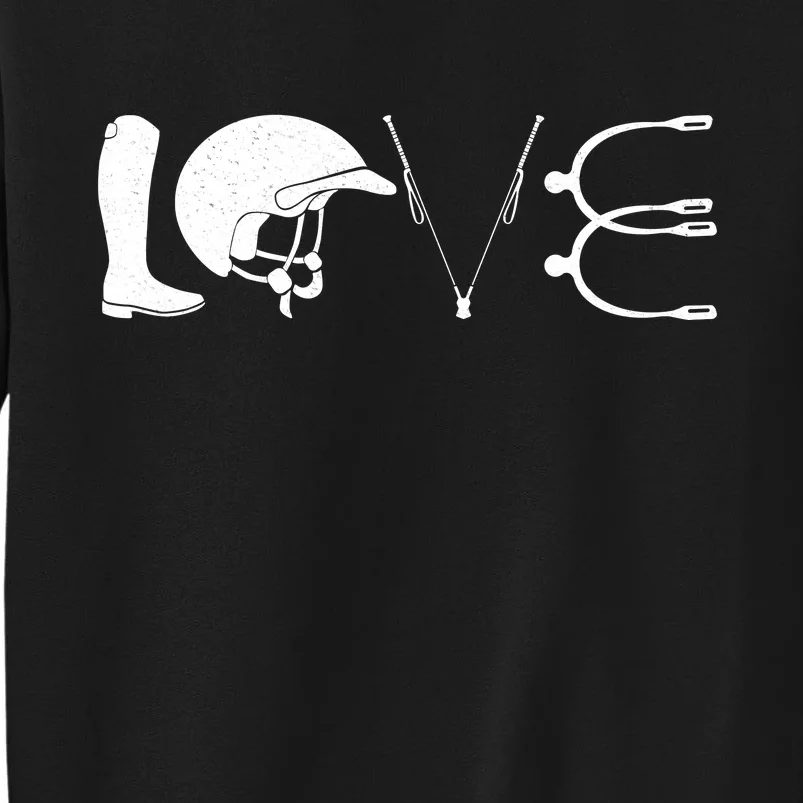 Love Horseback Riding Horse Fan Tall Sweatshirt