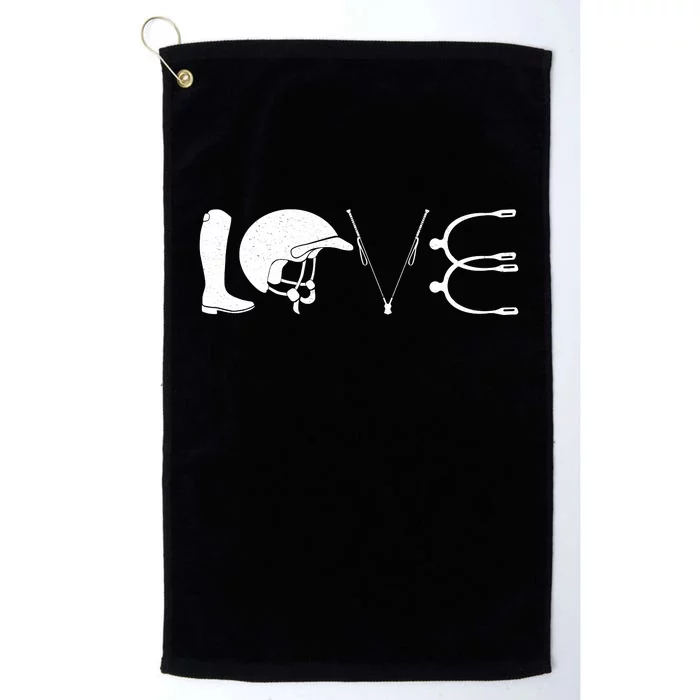 Love Horseback Riding Horse Fan Platinum Collection Golf Towel