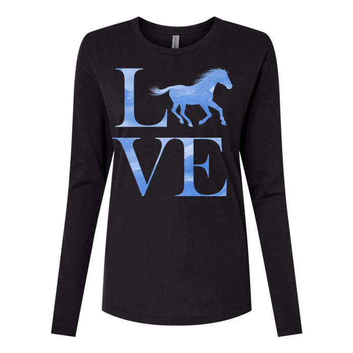 Love Horses Womens Cotton Relaxed Long Sleeve T-Shirt