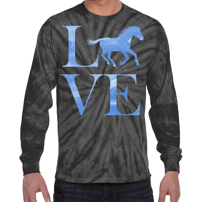 Love Horses Tie-Dye Long Sleeve Shirt