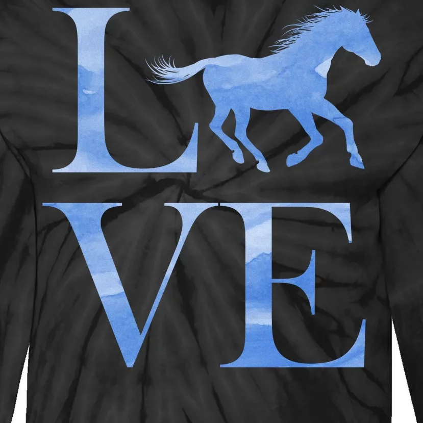 Love Horses Tie-Dye Long Sleeve Shirt