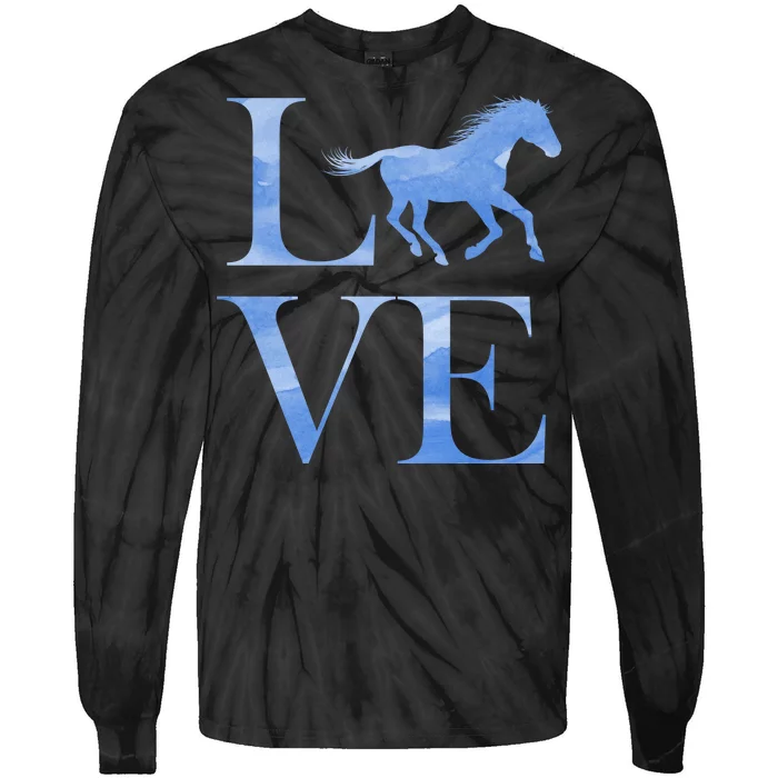 Love Horses Tie-Dye Long Sleeve Shirt