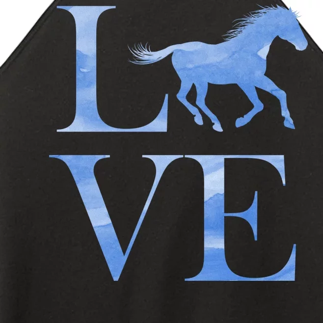 Love Horses Women’s Perfect Tri Rocker Tank