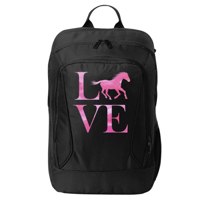 Love Horses Pink Logo City Backpack