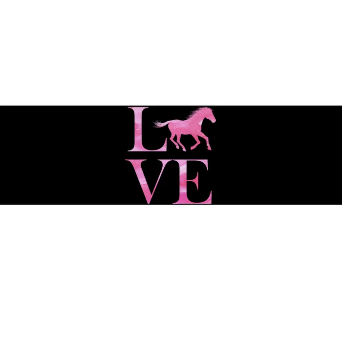 Love Horses Pink Logo Bumper Sticker