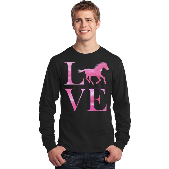 Love Horses Pink Logo Tall Long Sleeve T-Shirt