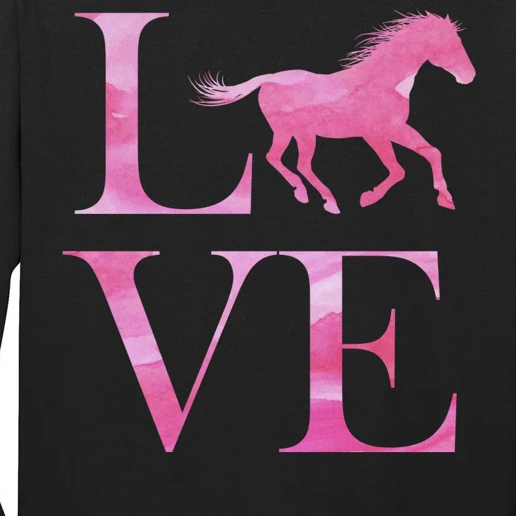 Love Horses Pink Logo Tall Long Sleeve T-Shirt