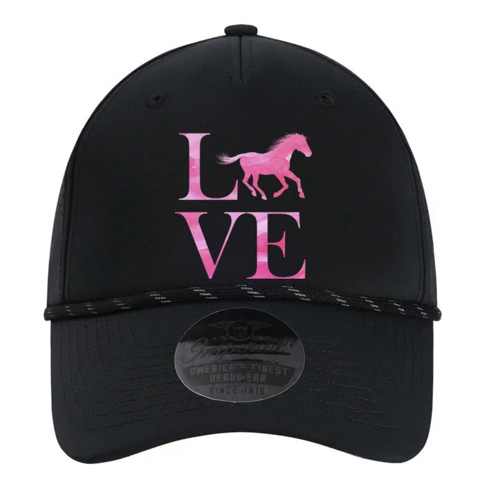 Love Horses Pink Logo Performance The Dyno Cap