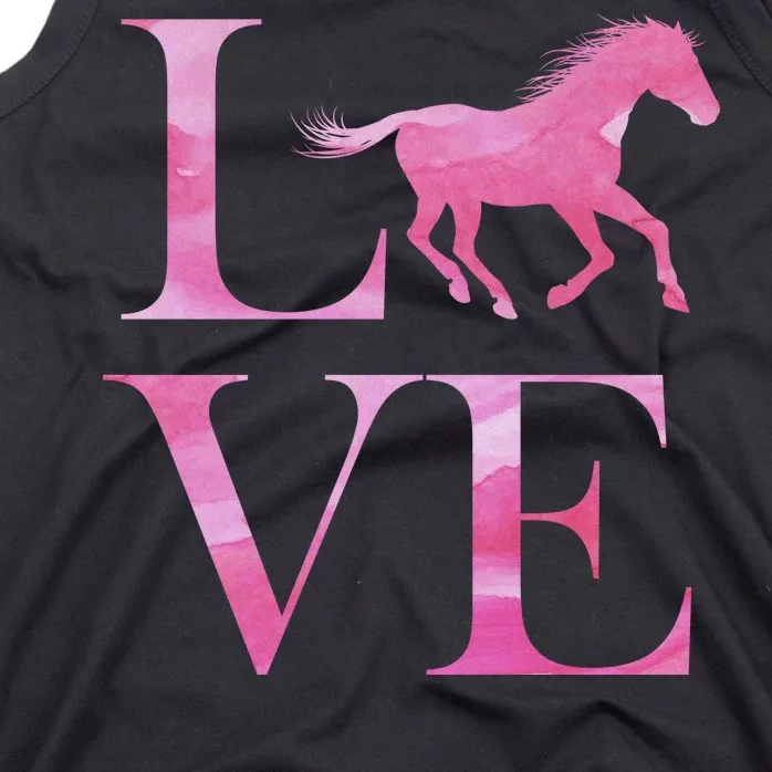 Love Horses Pink Logo Tank Top