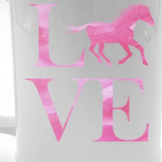 Love Horses Pink Logo Front & Back Beer Stein