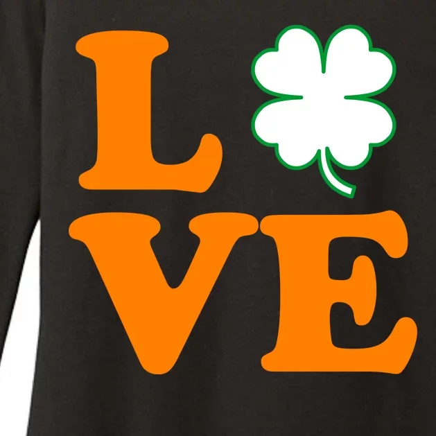 Love Irish Clover Shamrock St. Patrick's Day Womens CVC Long Sleeve Shirt