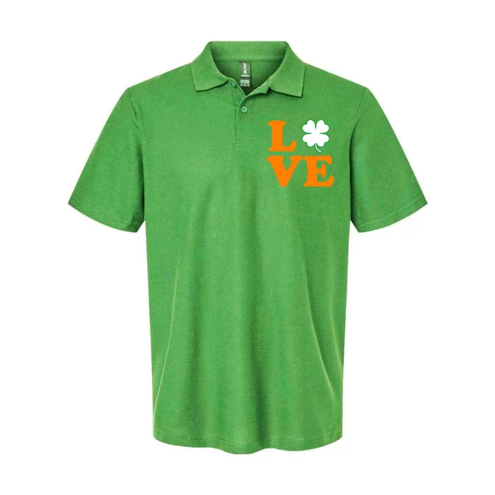 Love Irish Clover Shamrock St. Patrick's Day Softstyle Adult Sport Polo