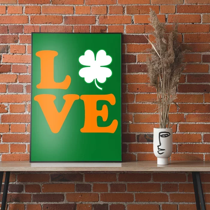 Love Irish Clover Shamrock St. Patrick's Day Poster