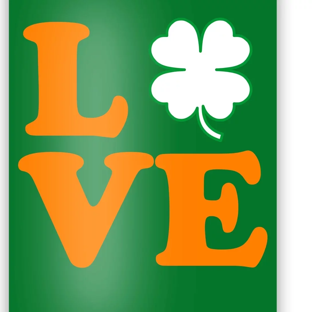 Love Irish Clover Shamrock St. Patrick's Day Poster