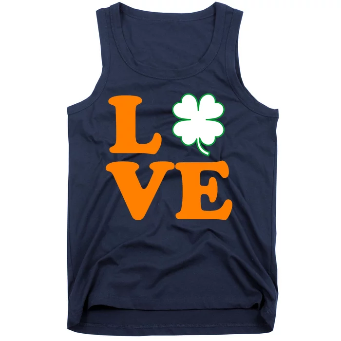 Love Irish Clover Shamrock St. Patrick's Day Tank Top