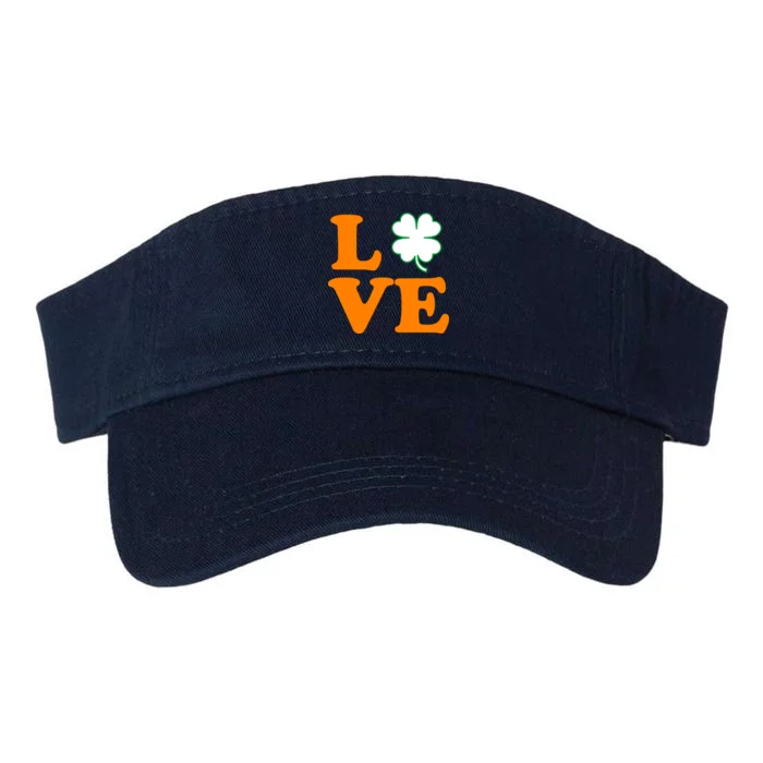 Love Irish Clover Shamrock St. Patrick's Day Valucap Bio-Washed Visor