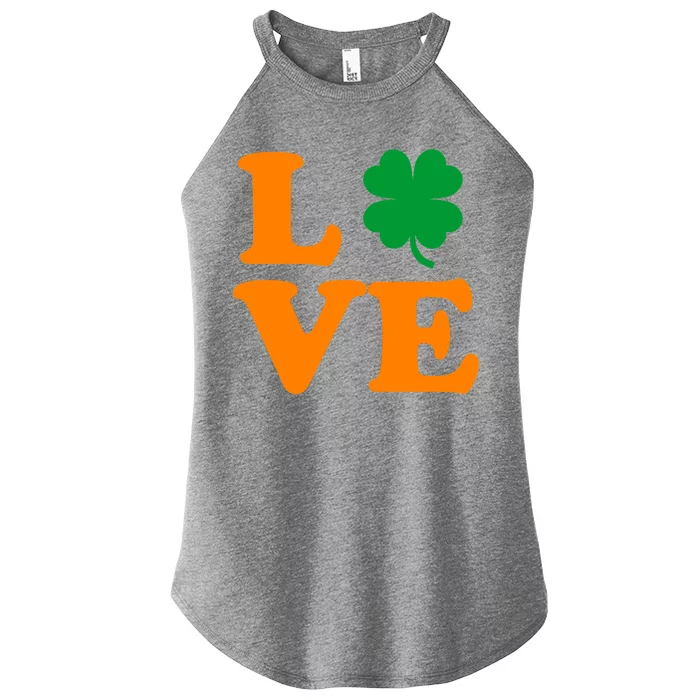 Love Irish Clover Shamrock St. Patrick's Day Women’s Perfect Tri Rocker Tank