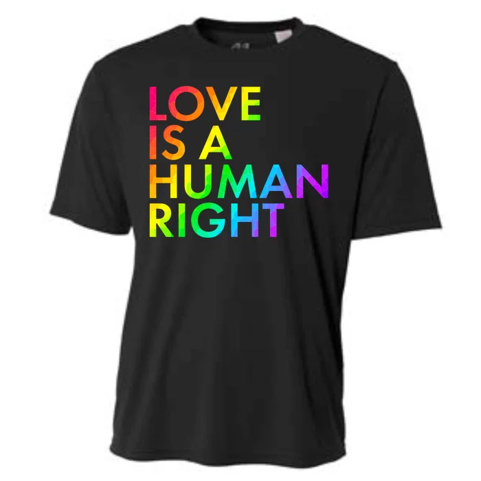 Love Is A Human Right Rainbow Cooling Performance Crew T-Shirt