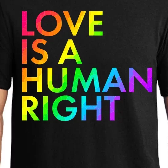 Love Is A Human Right Rainbow Pajama Set