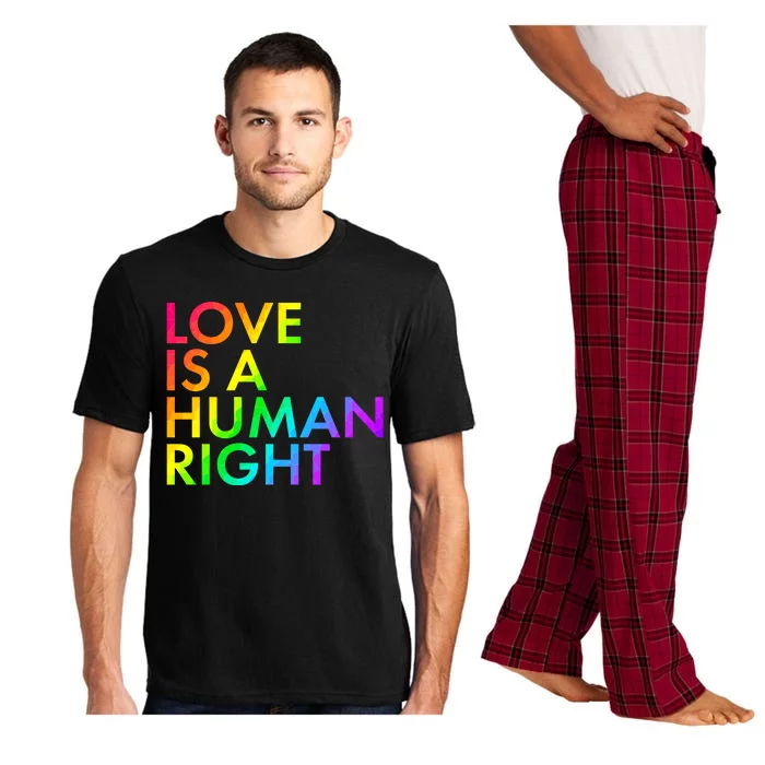 Love Is A Human Right Rainbow Pajama Set