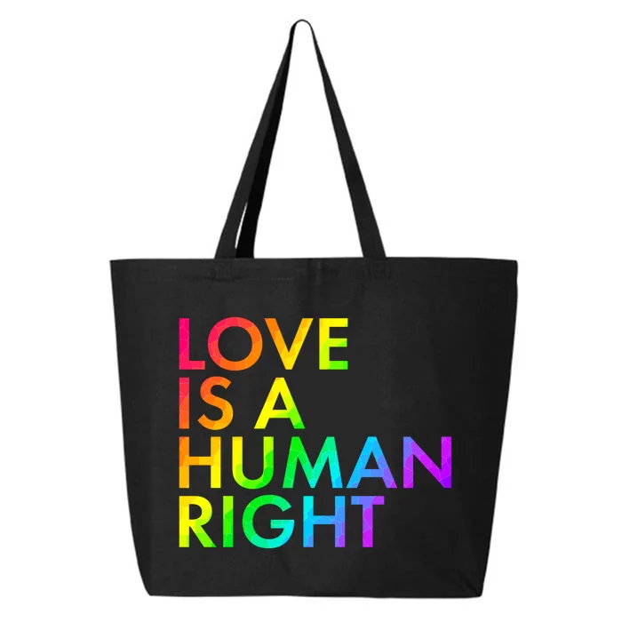 Love Is A Human Right Rainbow 25L Jumbo Tote