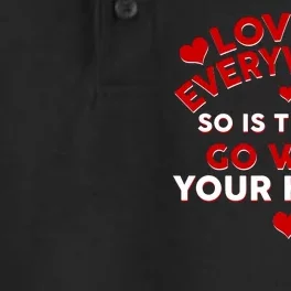 Love Is Everyone So Is the Flu Dry Zone Grid Performance Polo