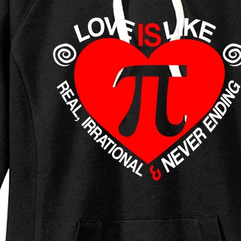 Love Is Like Pi Valentines Women's Fleece Hoodie