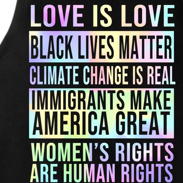 Love Is Love Black Lives Matter Ladies Tri-Blend Wicking Tank