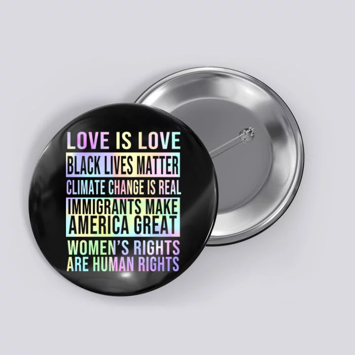 Love Is Love Black Lives Matter Button