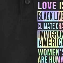 Love Is Love Black Lives Matter Dry Zone Grid Performance Polo