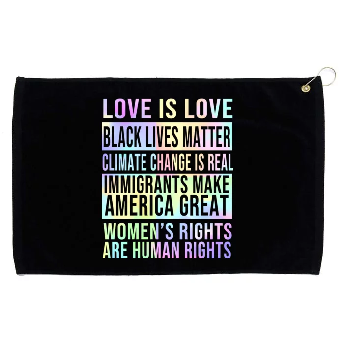 Love Is Love Black Lives Matter Grommeted Golf Towel