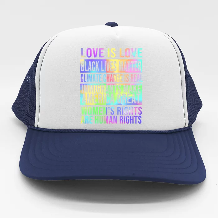 Love Is Love Black Lives Matter Trucker Hat