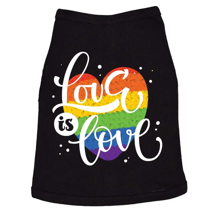 Love Is Love Heart Pride Doggie Tank