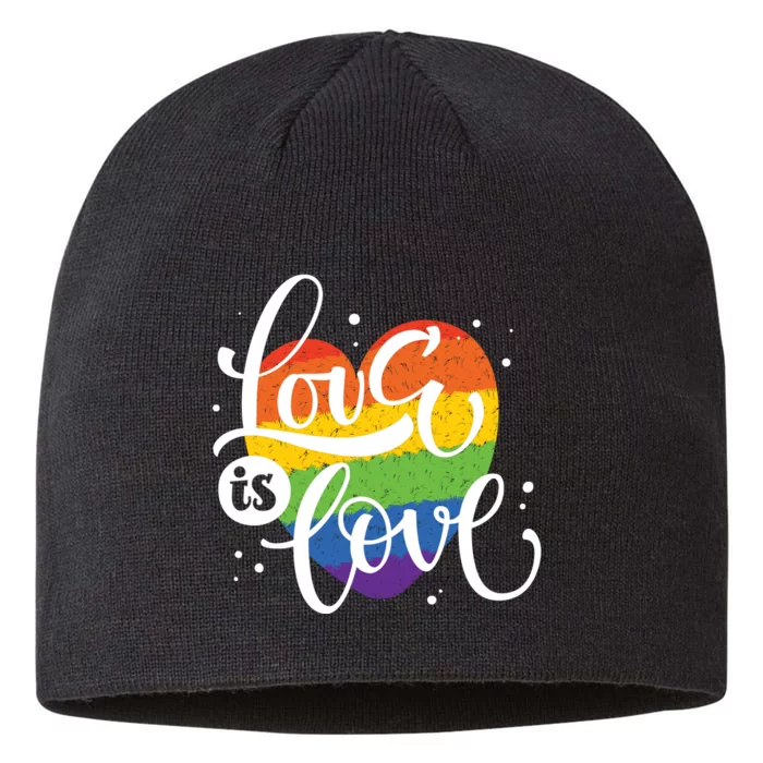 Love Is Love Heart Pride 8 1/2in Sustainable Knit Beanie