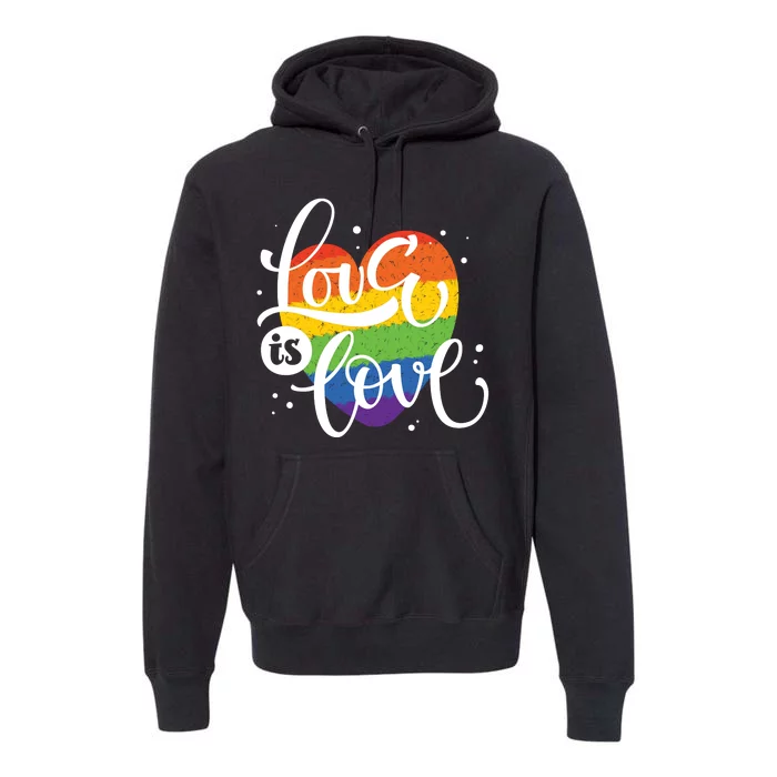 Love Is Love Heart Pride Premium Hoodie