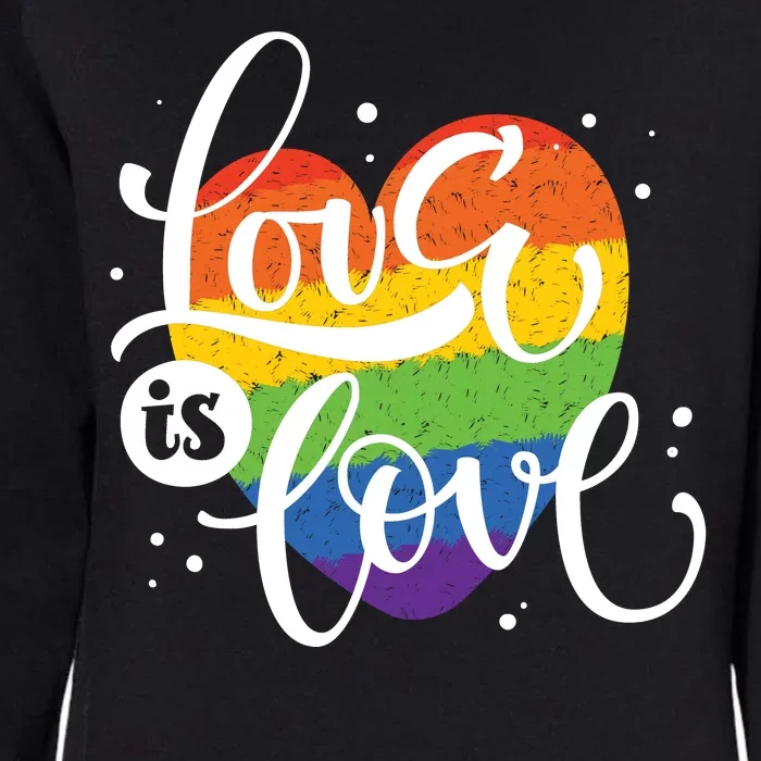 Love Is Love Heart Pride Womens California Wash Sweatshirt