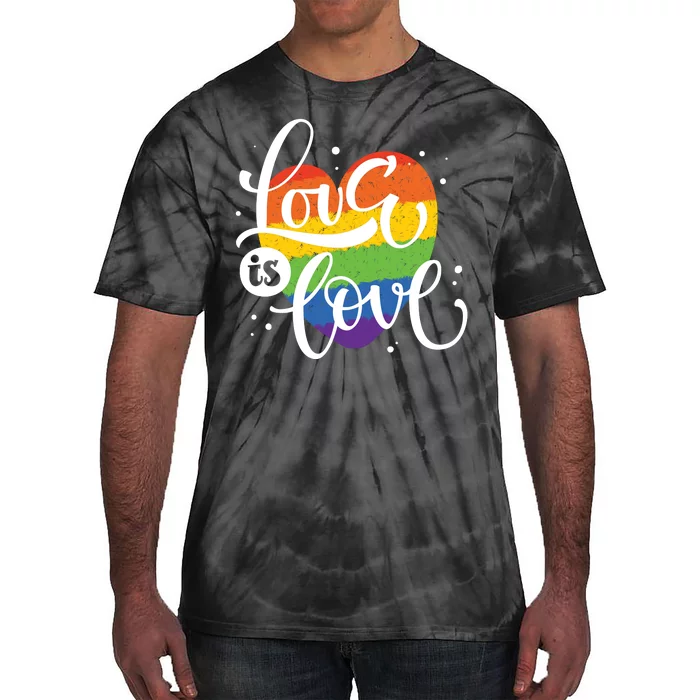 Love Is Love Heart Pride Tie-Dye T-Shirt