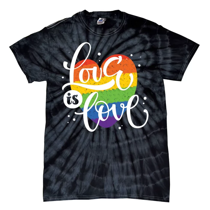 Love Is Love Heart Pride Tie-Dye T-Shirt