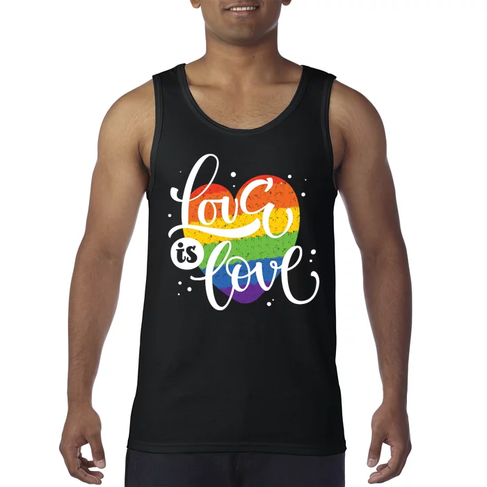 Love Is Love Heart Pride Tank Top