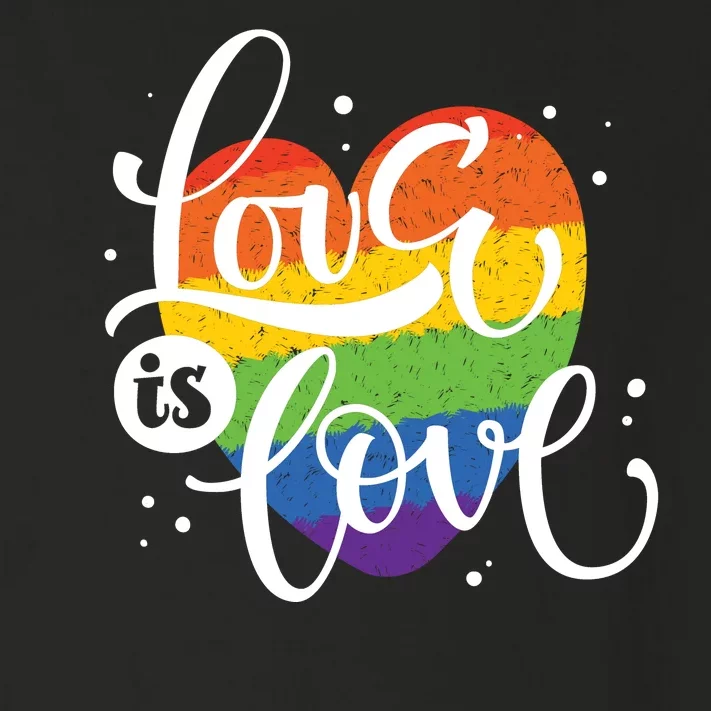 Love Is Love Heart Pride Toddler Long Sleeve Shirt