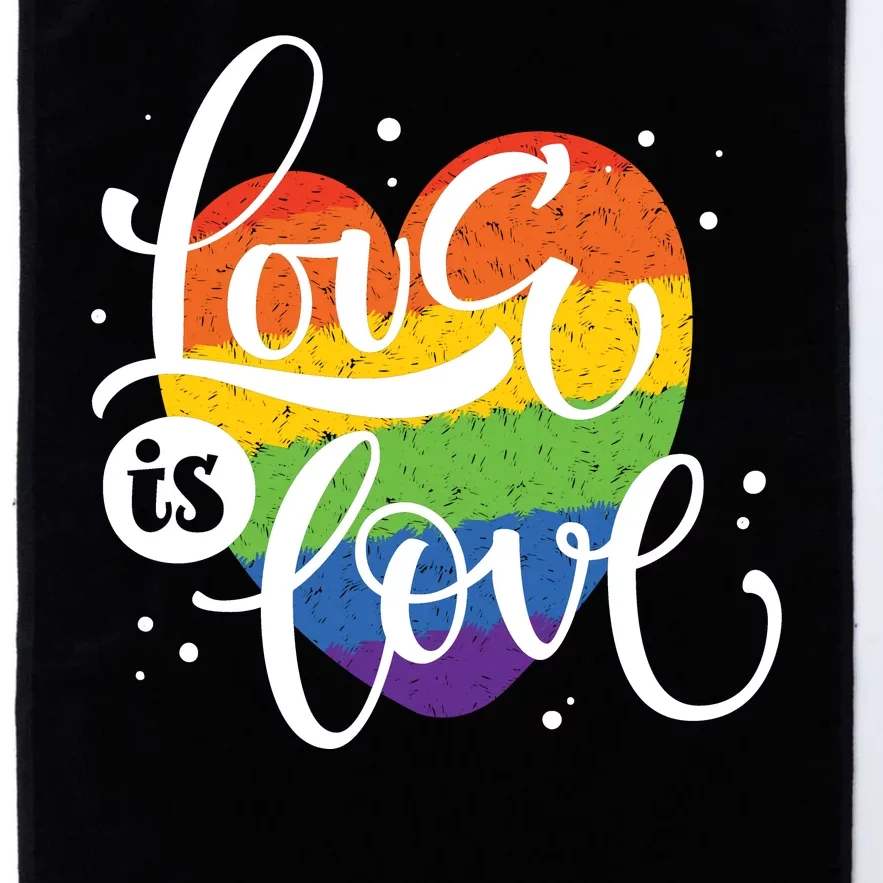 Love Is Love Heart Pride Platinum Collection Golf Towel